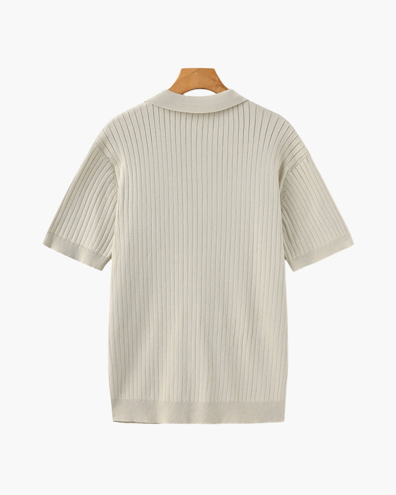 Geripptes Premium-Polo