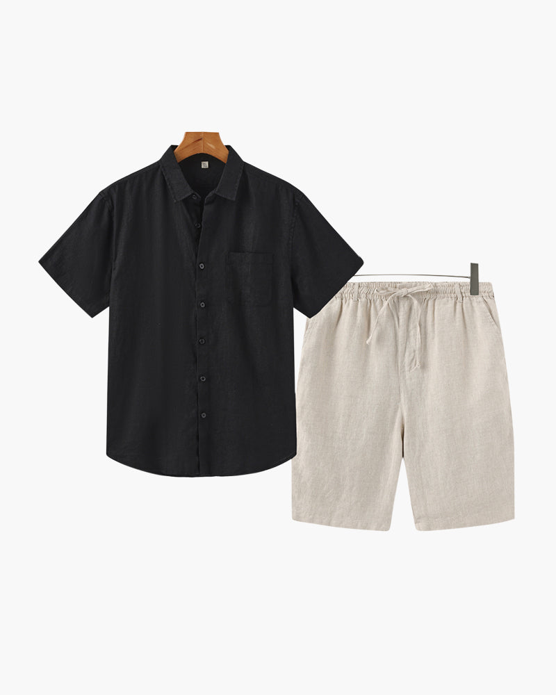 Old Money Leinenkombination (Shorts)