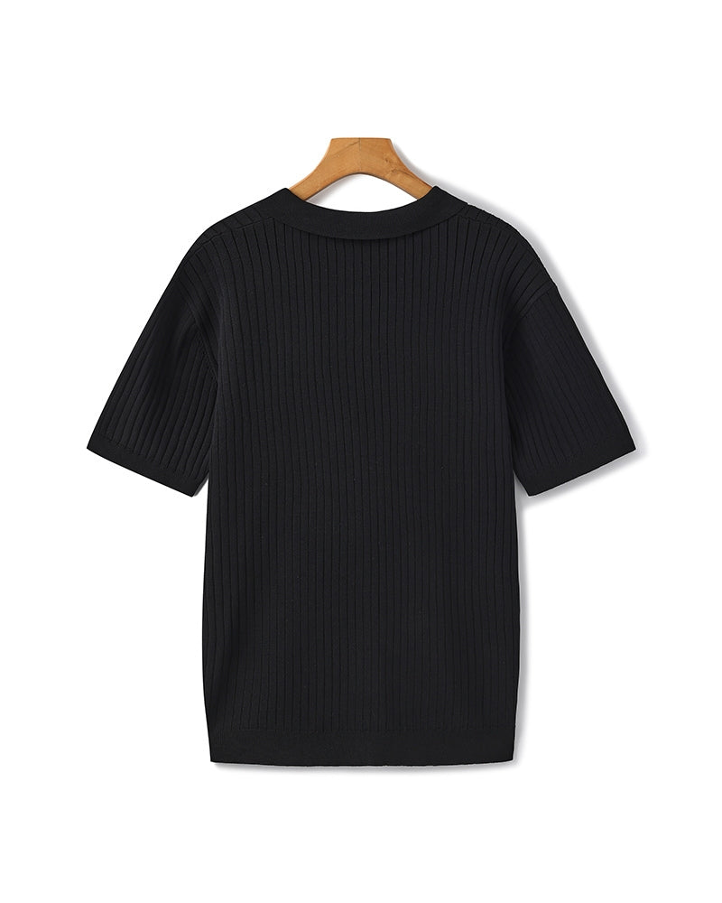 Geripptes Premium-Polo
