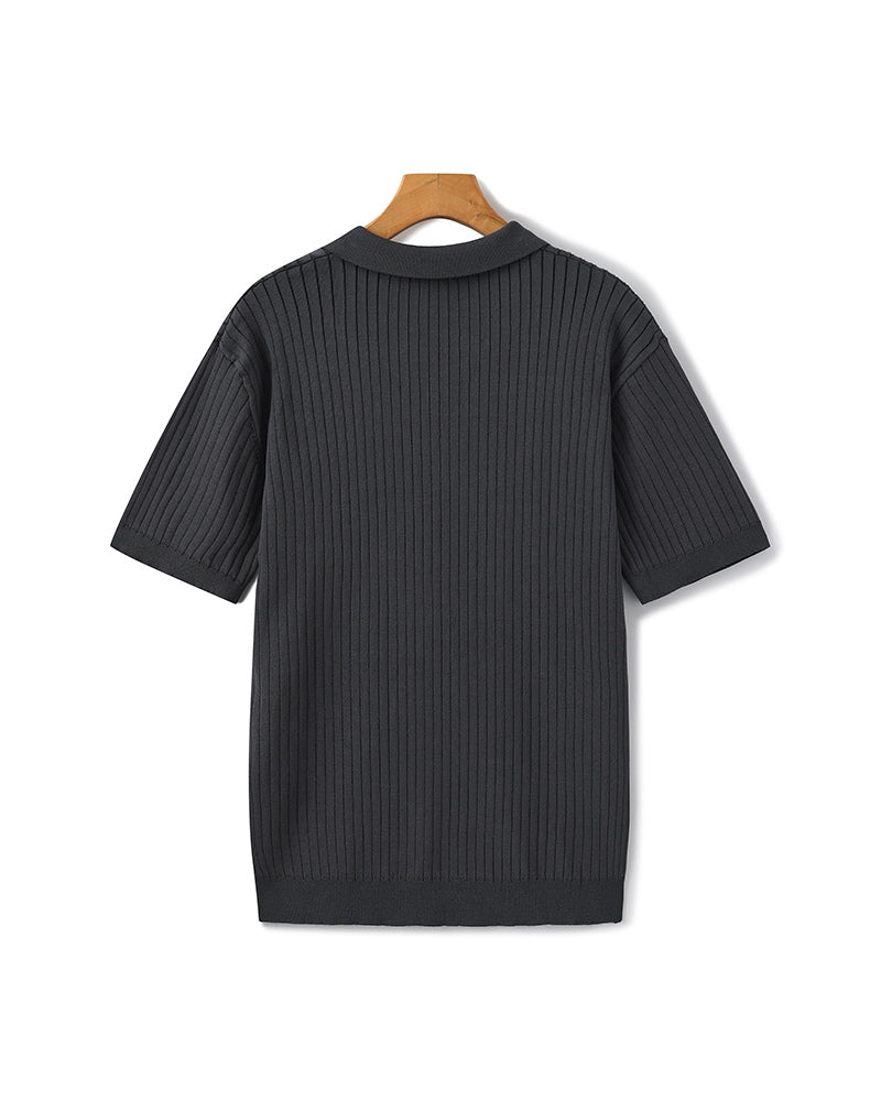 Geripptes Premium-Polo