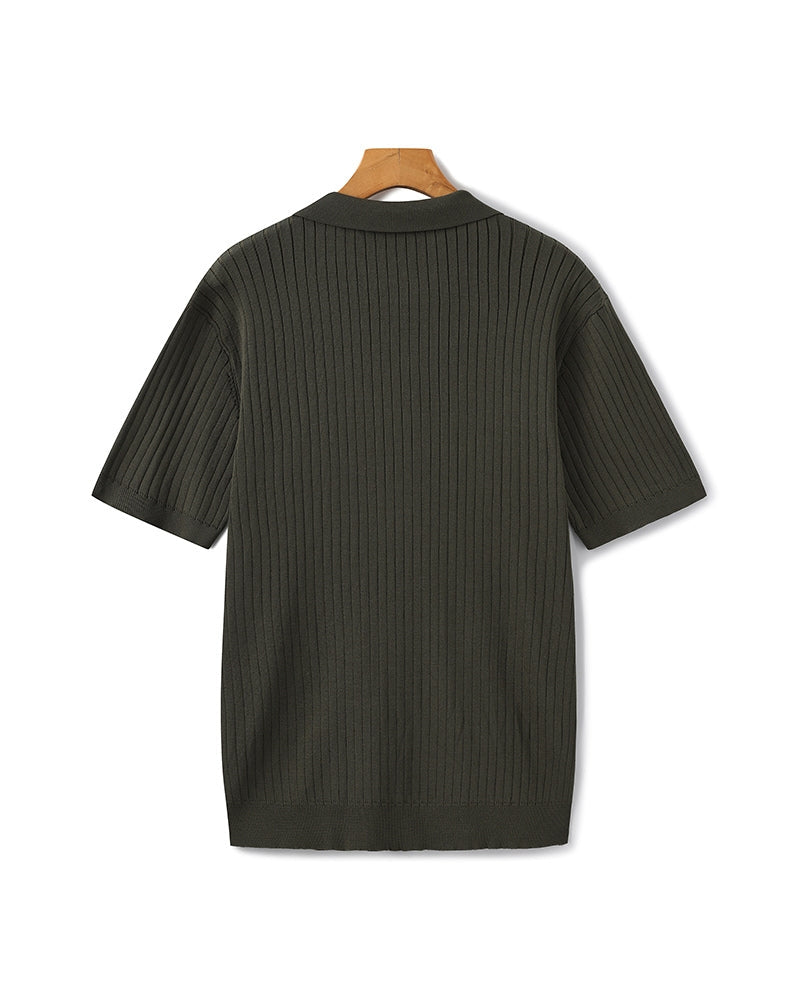Geripptes Premium-Polo