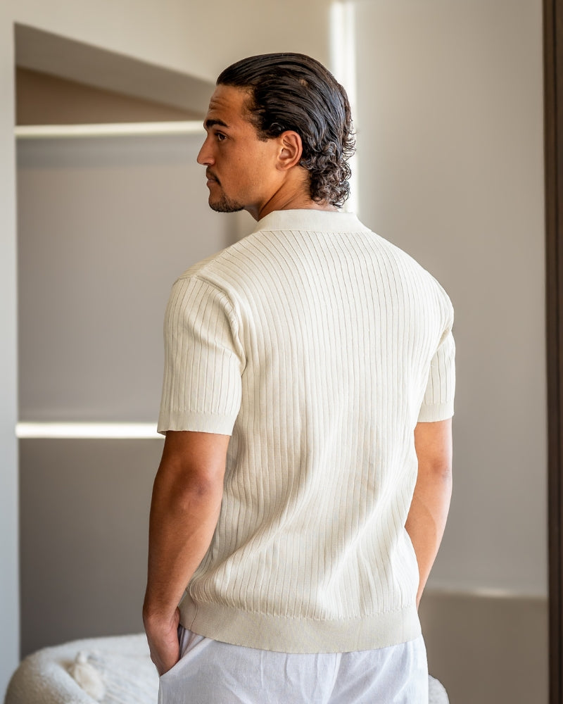 Geripptes Premium-Polo