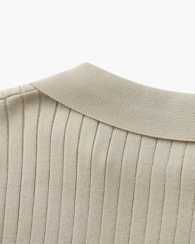 Geripptes Premium-Polo