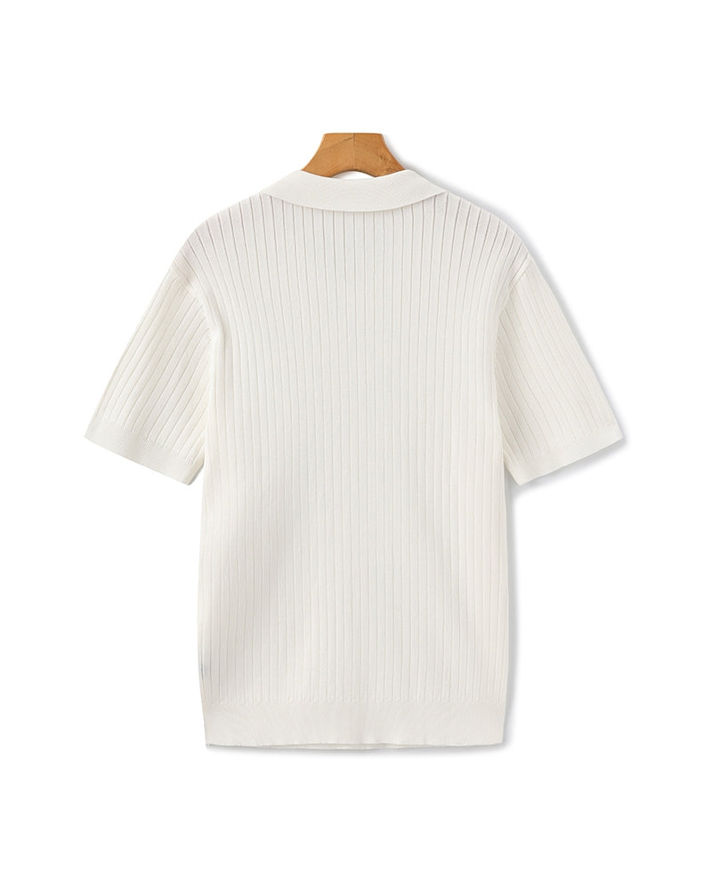 Geripptes Premium-Polo