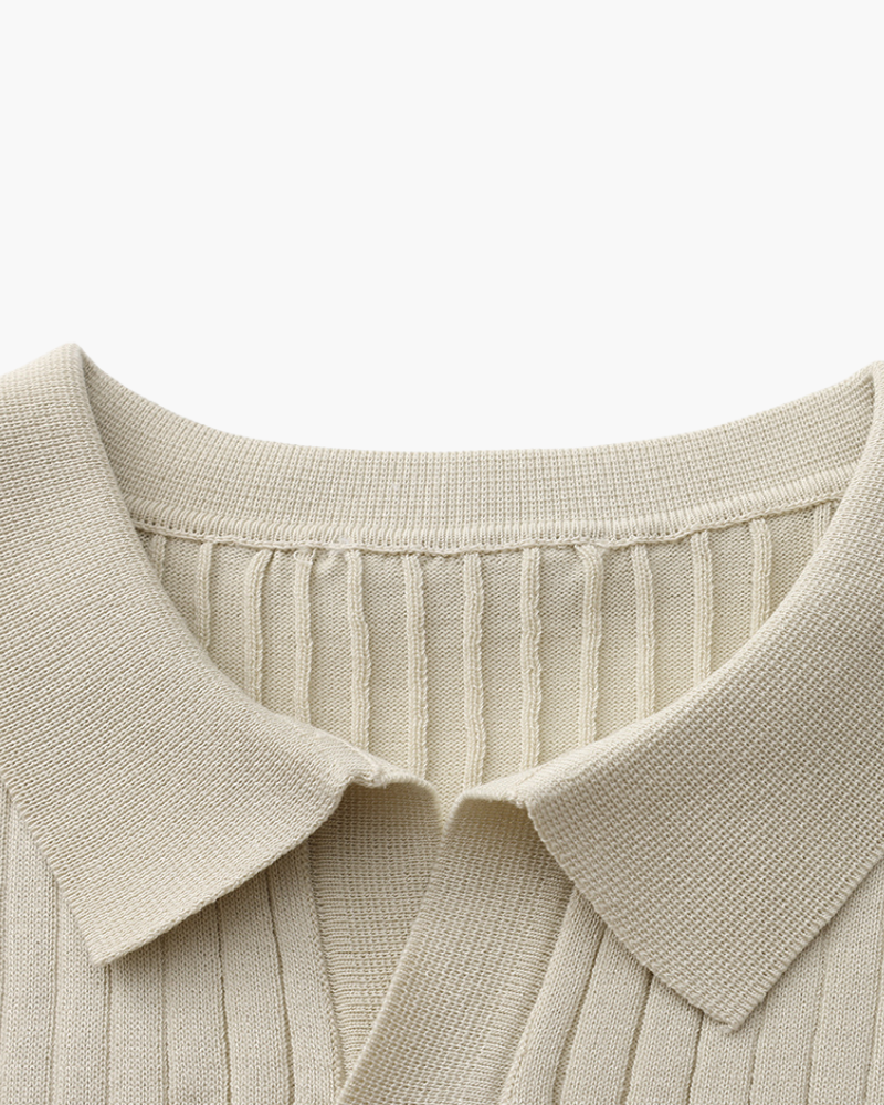 Geripptes Premium-Polo
