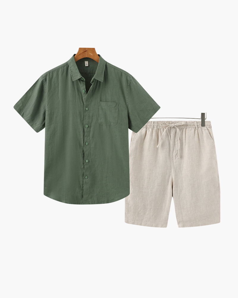 Old Money Leinenkombination (Shorts)