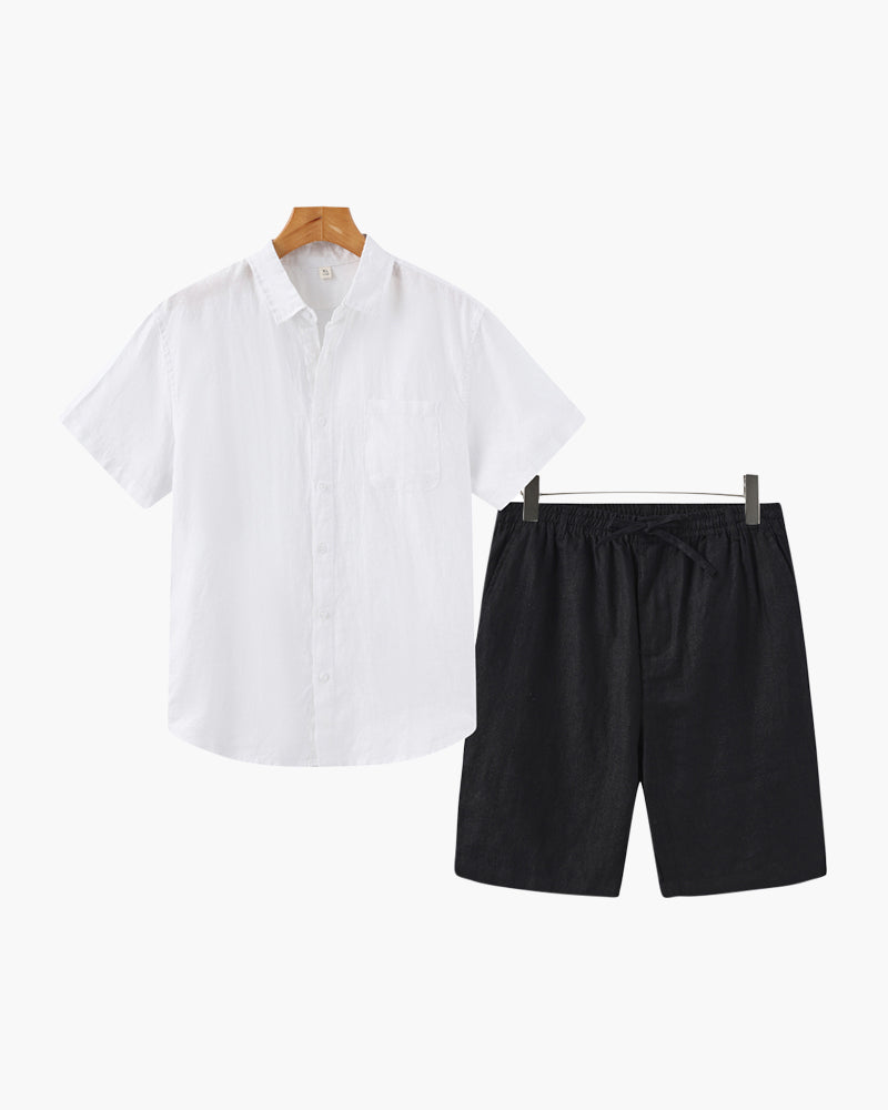 Old Money Leinenkombination (Shorts)