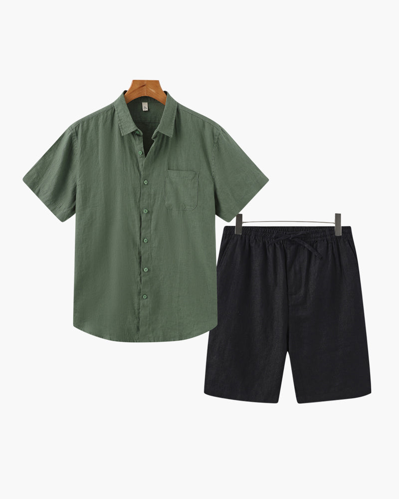 Old Money Leinenkombination (Shorts)