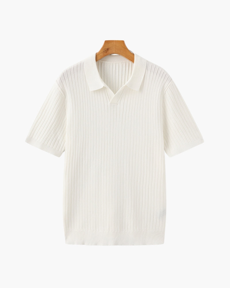 Geripptes Premium-Polo