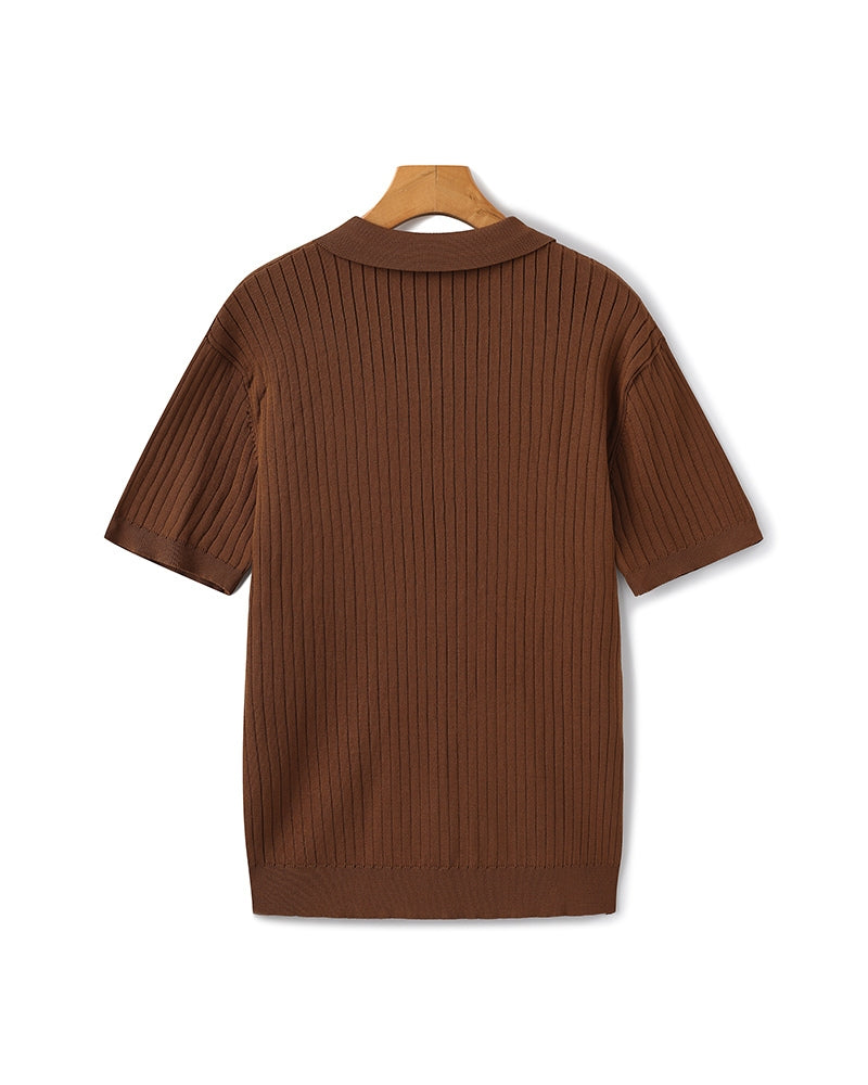 Geripptes Premium-Polo