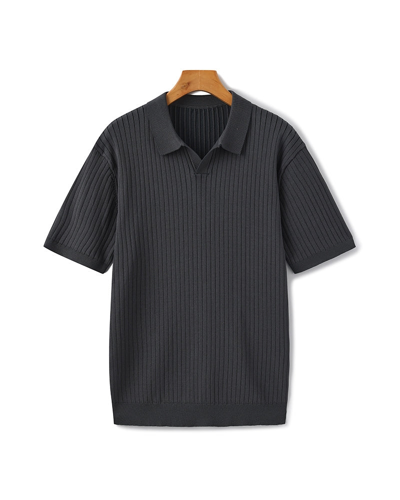 Geripptes Premium-Polo