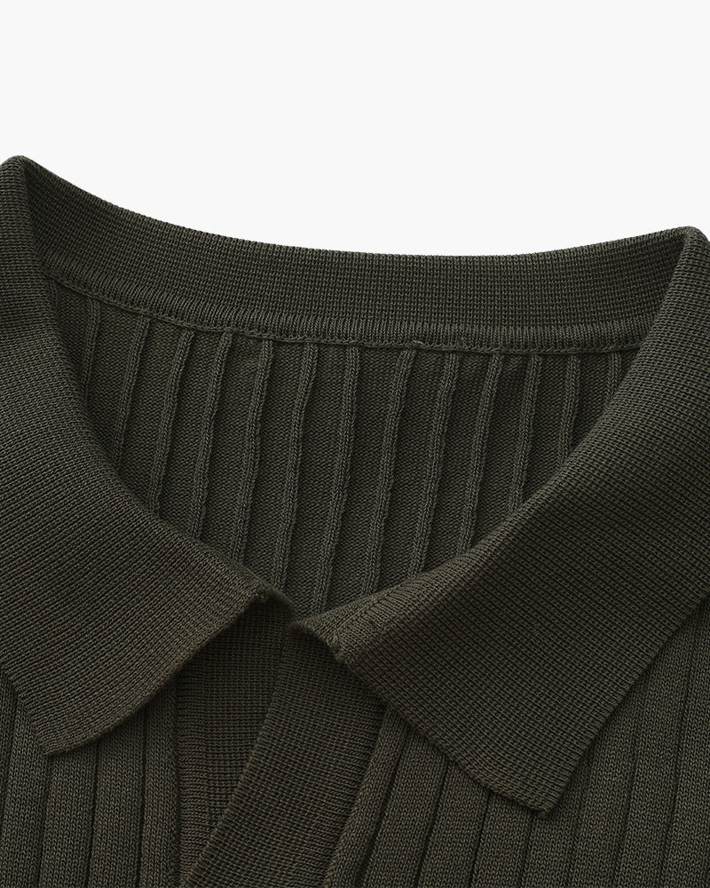 Geripptes Premium-Polo