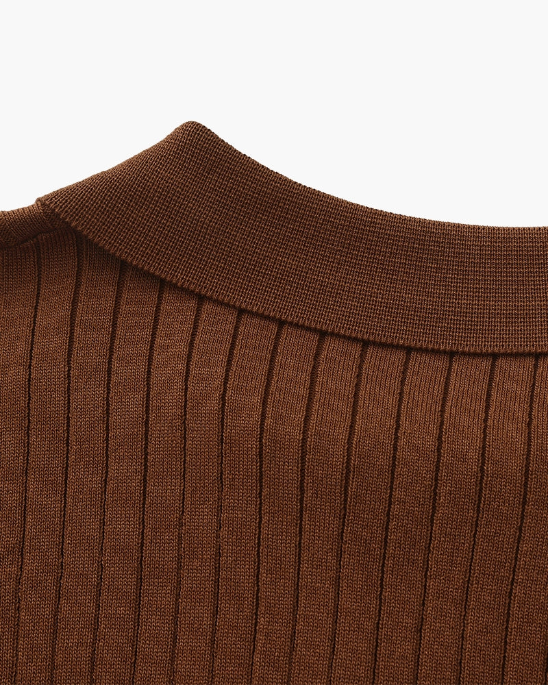 Geripptes Premium-Polo